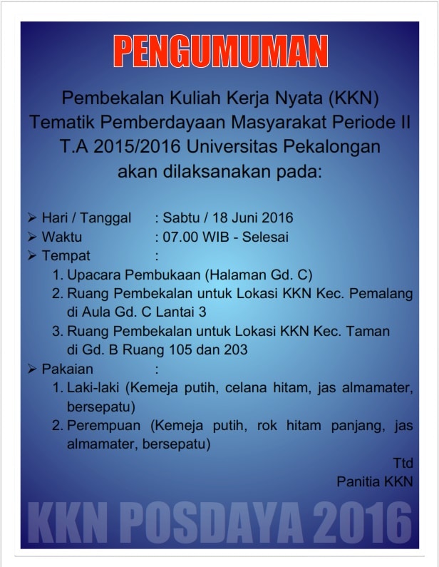 POSTER KKN