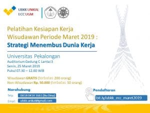 PELATIHAN PERSIAPAN KERJA MARET 2019