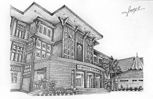 lomba sketsa batik kontemporer dan prespektif arsitektur