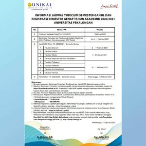 Jadwal Registrasi Semester Genap 2020/2021