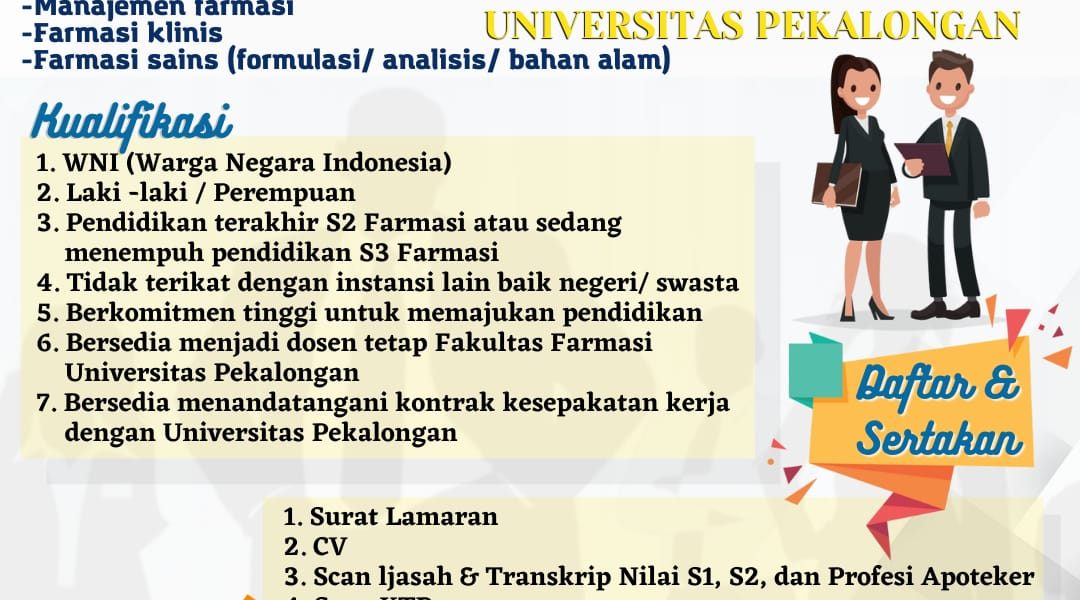 lowongan dosen farmasi
