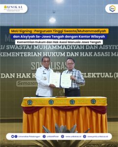 Mou Unikal dengan Kementrian Hukum dan Hak Asasi Manusia Jawa Tengah